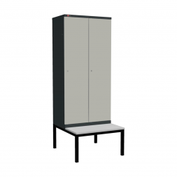 Шкаф Диком УНО-421 (RAL 7016 + RAL 7038) на подставке-скамейке