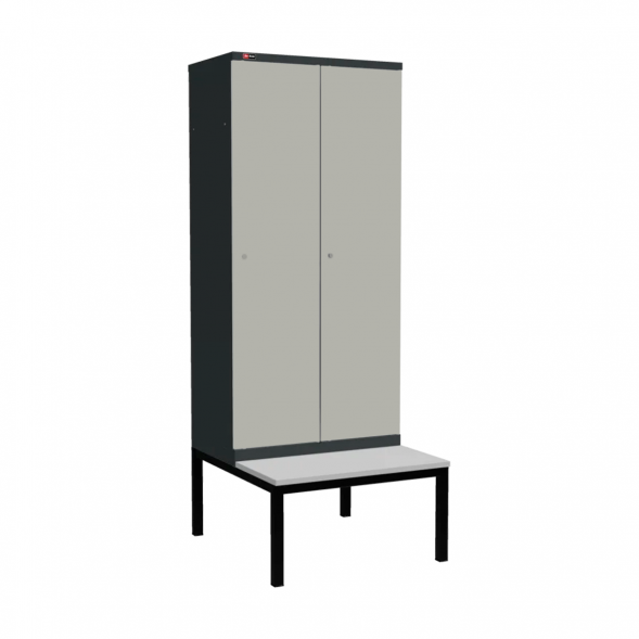 Шкаф Диком УНО-421 (RAL 7016 + RAL 7038) на подставке-скамейке