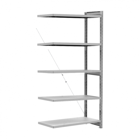 Стеллаж СКУ 2485х1266х300 с 5 полками ДС