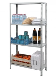 Стеллаж ES 150KD/75x30/4 1450х750х300 мм с 4 полками серый