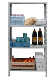 Стеллаж ES 150KD/75x30/4 1450х750х300 мм с 4 полками серый