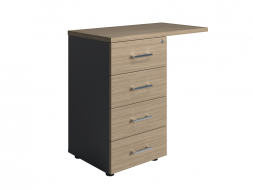 Тумба боковая NPW-408 L4 вяз натуральный/антрацит