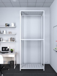 Стеллаж ТС Лайт 2500х700х500 с 3 перфорированными полками