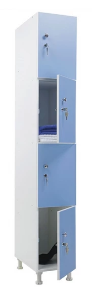 Шкаф для раздевалок WL 14-30 голубой/белый