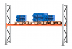 Стеллаж паллетный 2500х2700х1100 1 ярус Р100.1.5Б120.2