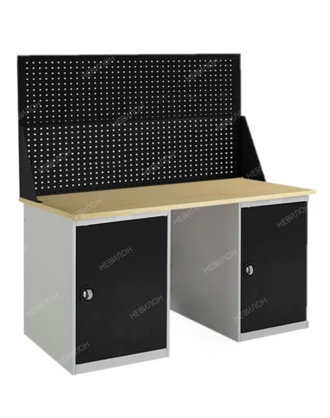 Верстак с полками и двумя экранами усиленный W 160.PТ1.Т1.020