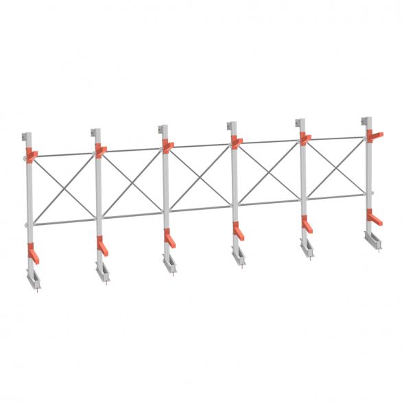 Стеллаж консольный СТ-062 2450х7660х830 2 яруса односторонний
