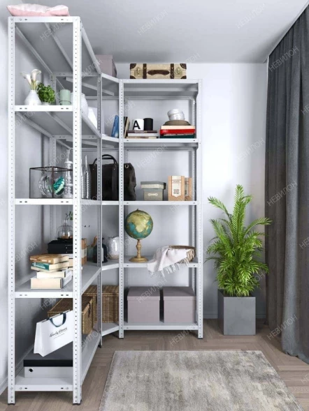 Стеллаж угловой МС 2000х1200х1200/300 мм 5 ярусов