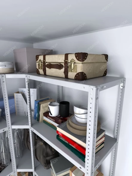 Стеллаж угловой МС 2000х1200х1200/300 мм 5 ярусов