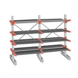 Стеллаж консольный СТ-062 2450х3160х1400 4 яруса +Н двухсторонний