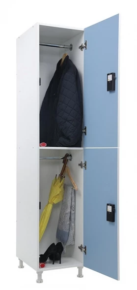 Шкаф для раздевалок WL 12-40 EL голубой/белый