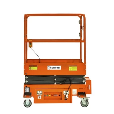Подъемник ножничный несамоходный SJY-0.3-3.9 220V, 300 кг, высота подъема 3,9 м SMART