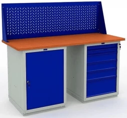 Верстак Практик с деревянной столешницей W160.WS1/WS6.010 1600 мм