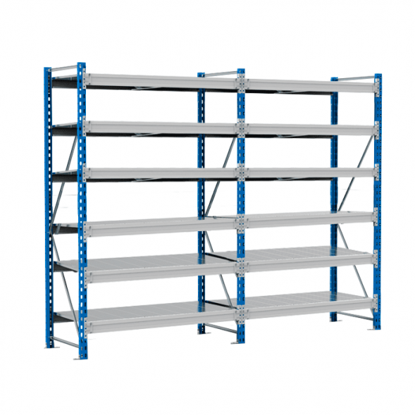 Стеллаж SGR-V 350 кг 2000х1800х800 6 ярусов (рамы RAL 5015 / настил цинк) ОС