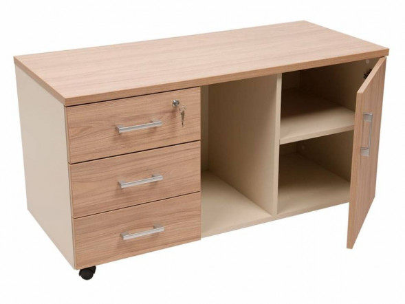 Тумба для оргтехники NPW-410 вяз натуральный/антрацит