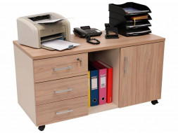 Тумба для оргтехники NPW-410 вяз натуральный/антрацит