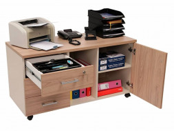Тумба для оргтехники NPW-410 вяз натуральный/антрацит