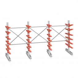 Стеллаж консольный СТ-062 2450х4660х1400 6 ярусов двухсторонний