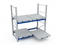 Стеллаж с выкатными платформами S-HEAVY 500 (2 яруса хранения)