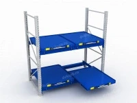 Стеллаж с выкатными платформами S-HEAVY 500 (2 яруса хранения)