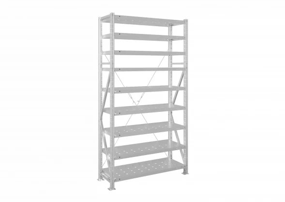 Стеллаж металлический MS U 2500х700х300 9 полок перфорированные до 200 кг