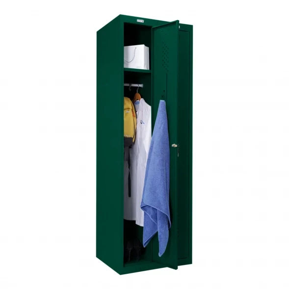 Шкаф металлический для одежды темно-зеленый