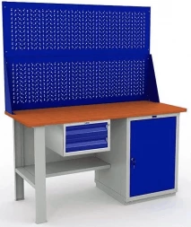 Верстак промышленный с подвесным ящиком W160.F2/WS1.120