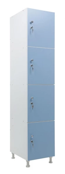 Шкаф для раздевалок WL 14-40 голубой/белый