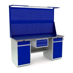 Верстак большой с полками и двумя экранами WT180.WD2/WD2.121