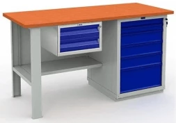 Верстак металлический для дачи с подвесным ящиком W160.F2/WS6.100