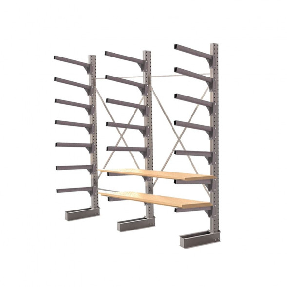 Стеллаж консольный односторонний КЛр 2500х3201х755 (600) 7 ярусов