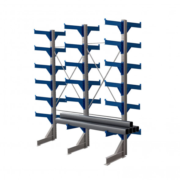 Стеллаж консольный двухсторонний КТр 4000х3360х1800 (800) 6 ярусов