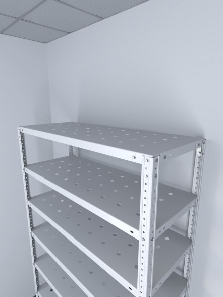 Стеллаж ТС Лайт 1500х700х400 с 8 перфорированными полками