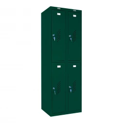 Шкаф металлический четырехсекционный темно-зеленый