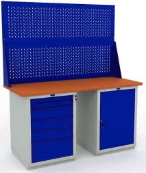 Верстак с полками в сарай рабочий W160.WS6/WS1.020