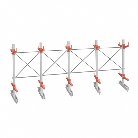 Стеллаж консольный СТ-062 2450х6160х1400 2 яруса +О двухсторонний