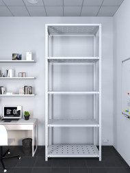 Стеллаж ТС Лайт 2500х700х300 с 5 перфорированными полками