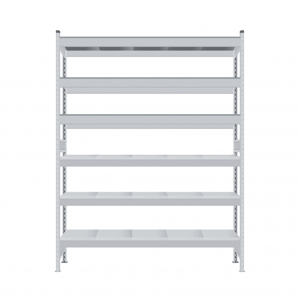 Стеллаж СТ-023 2000х1800х300 с 6 ярусами (рамы и настил - цинк)