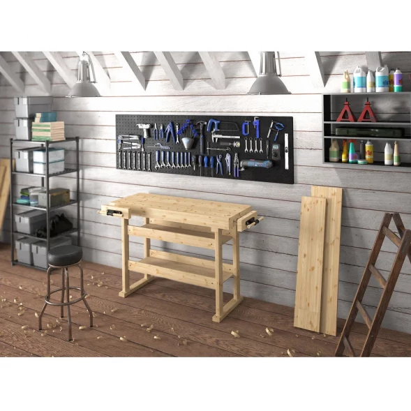 Верстак деревянный Мастер сосна бесцветный лак