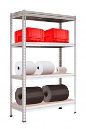 Стеллаж МС-Т 3000х1551х530 мм 4 яруса настил фанера