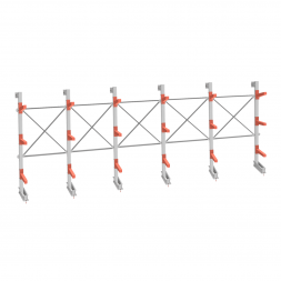 Стеллаж консольный СТ-062 2450х7660х830 3 яруса односторонний