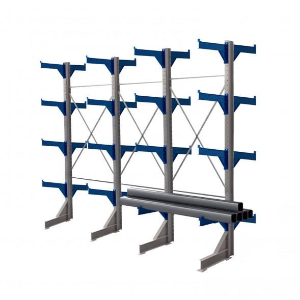 Стеллаж консольный двухсторонний КТр 4000х4980х1800 (800) 4 яруса