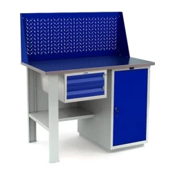 Верстак с экраном и ящиками рабочий WT120.F1/WD1.110