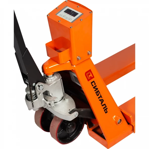 Тележка складская гидравлическая c весами Сибталь, модель ACR-ES, 2500 кг