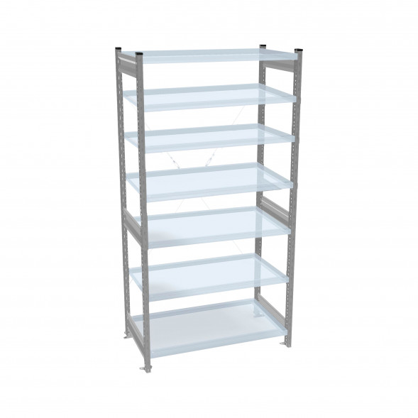 Стеллаж СТ-031 цинк 1855х1300х400 7 полок до 200 кг