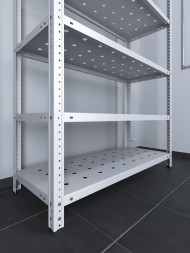 Стеллаж ТС Лайт 2200х1200х800 с 8 перфорированными полками