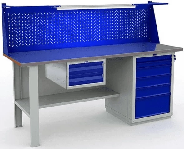 Верстак большой с ящиками производственный W200.F2/WS6.111.W