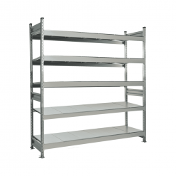 Стеллаж СТ-023 2000х1200х600 с 5 ярусами (рамы и настил - окрас)