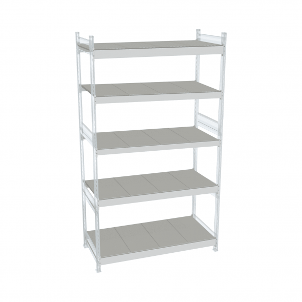 Стеллаж СТ-023 2000х1200х600 с 5 ярусами (рамы и настил - окрас)