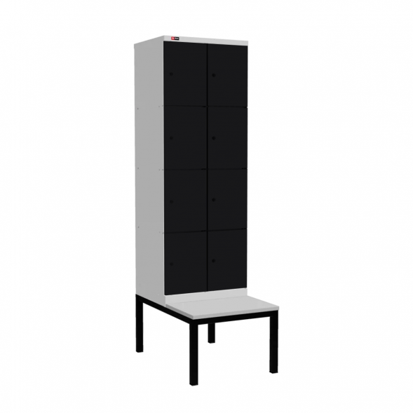 Шкаф Диком УНО-324 (RAL 7038 + RAL 9005) на подставке-скамейке